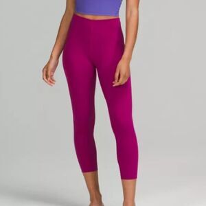 LULULEMON Instill HR Crop 23” Smooth Cover Size 10 High Rise pink